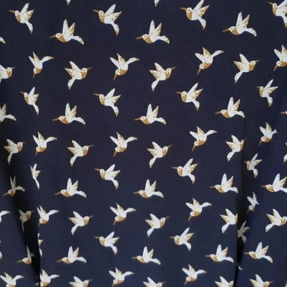 Aijek Bird Print Open Back Romper
